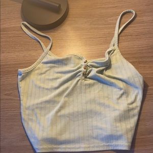 topshop green top with buttons